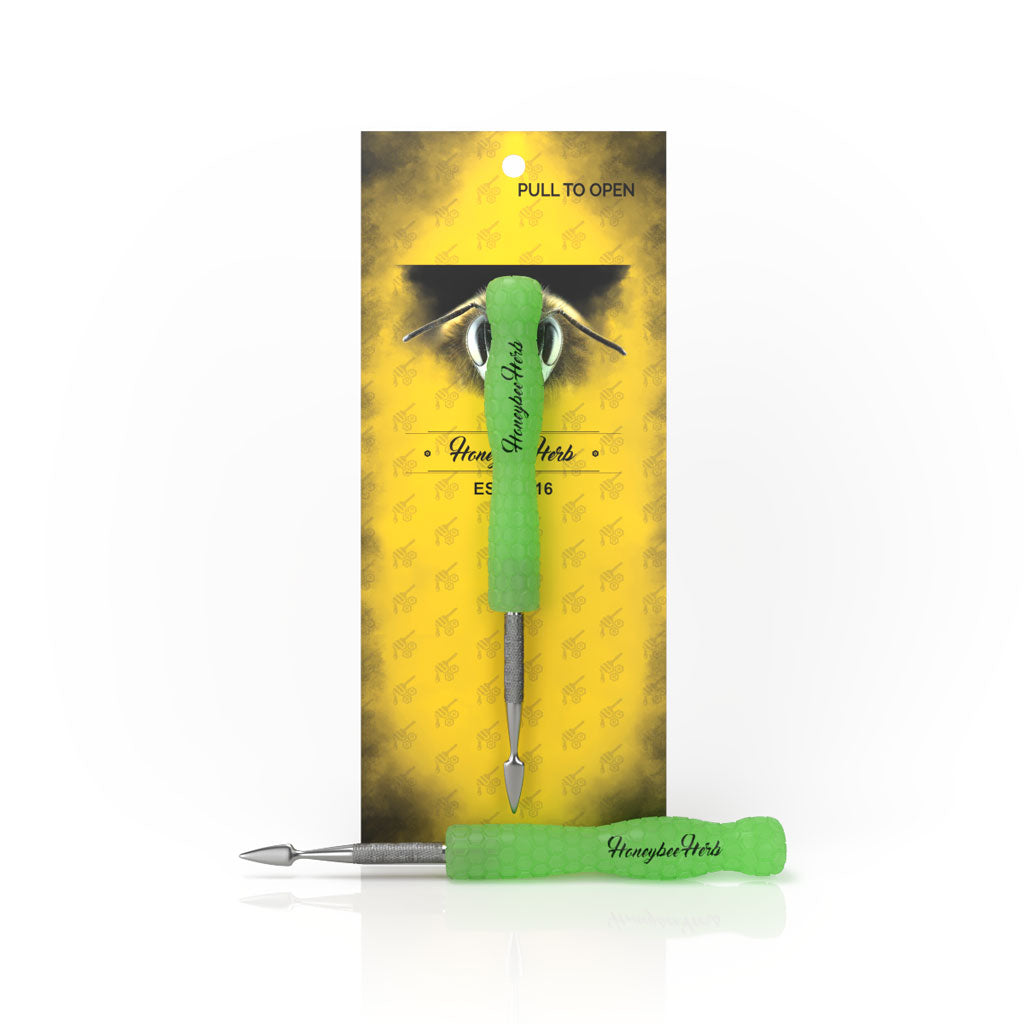 light-blue-honeycomb-handle-steel-spearhead-glow-in-dark-dab-tool-in-package