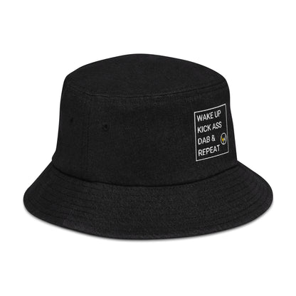 WaxNax Denim Hat - Wake Up | Kick Ass | Dab & | Repeat | Collection